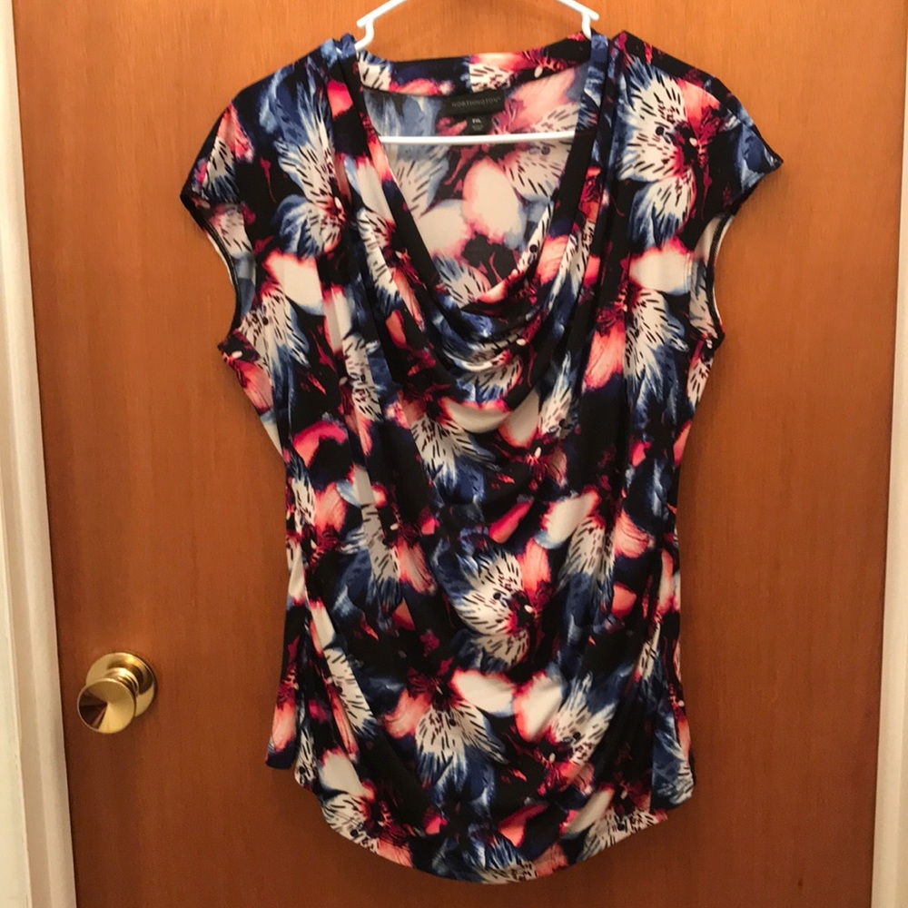 🔥Worthington Size PXL Floral Dressy Top